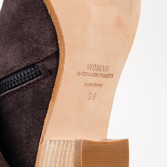 Woman by Common Projects Brown Suede Ankle Boots - Picture 5 of 10